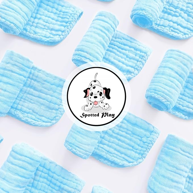 Muslin Burp Cloths 100% Cotton Large 20''x10'' Extra Soft and Absorbent Baby - Image 2