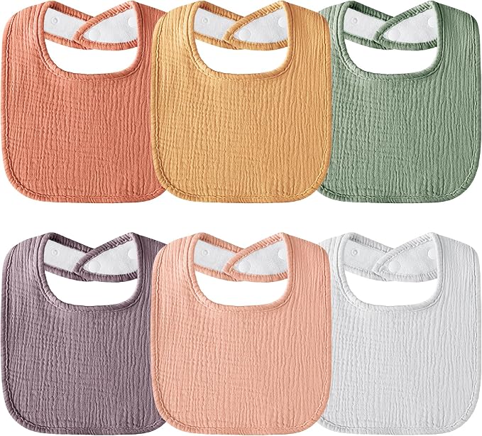 Muslin Baby Bibs Cotton Baby Drool Bandana Bibs by Kewlife+gift
