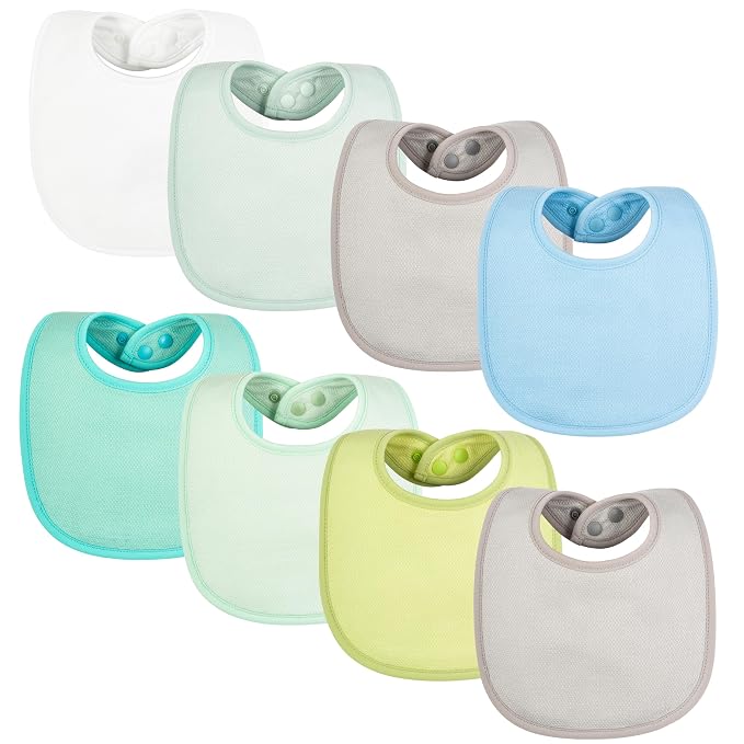 Tiny Twinkle 8 Pack Baby Bibs for Drooling and Teething – Waterproof & by TinyTwinkle