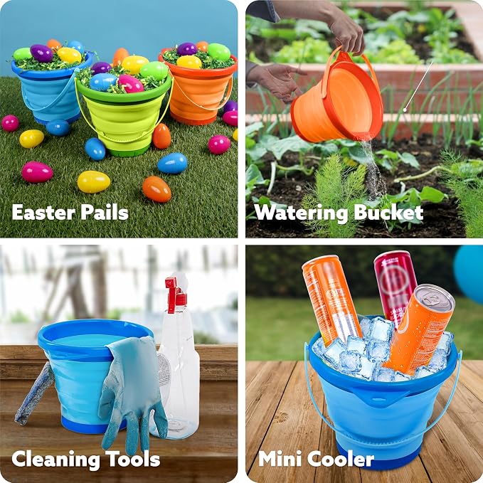 JOYIN 3 Packs Foldable Pail Bucket - Image 7