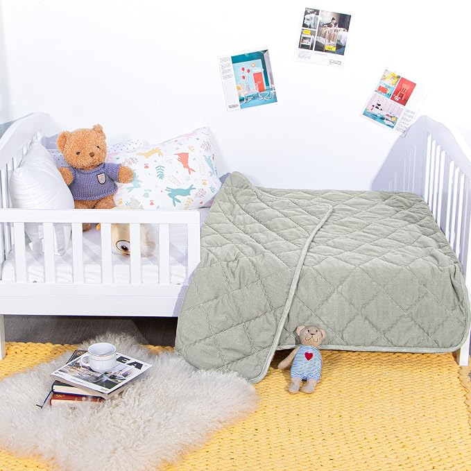 NTBAY Down Alternative Oversized Toddler Comforter, Super Soft and Warm Solid - Image 4
