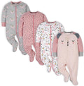 Gerber Baby Girls 4 Pack Sleep 'N Play Footie by Gerber