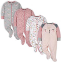 Gerber Baby Girls 4 Pack Sleep 'N Play Footie by Gerber