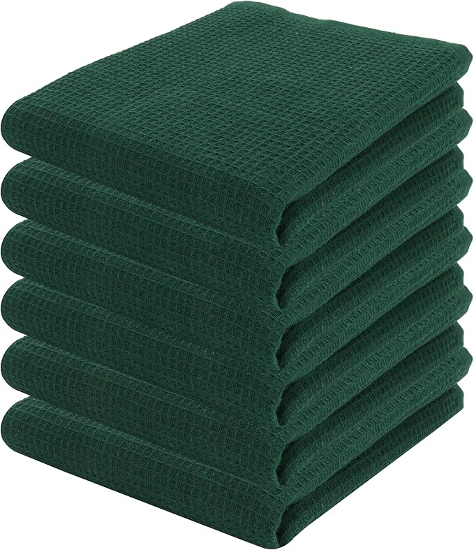 PurpleEssences Waffle Weave Kitchen Towel, 100% Cotton by PurpleEssences