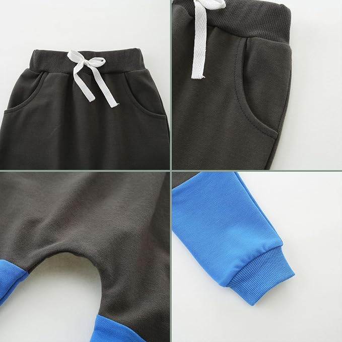 Baby Boy Outfits Short Long Sleeve Pants Clothes Set Spring Summer Hooded - Image 6