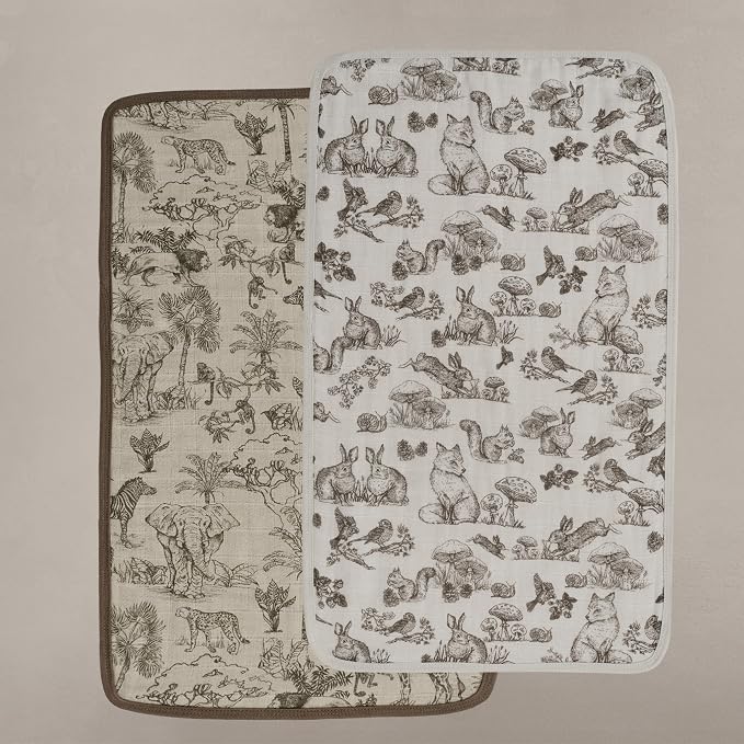 Oilo Burp Cloth 2-Pack Set, Organic Premium Cotton 4-Way Muslin, Luxuriously by foryourdreamiestbabyroom