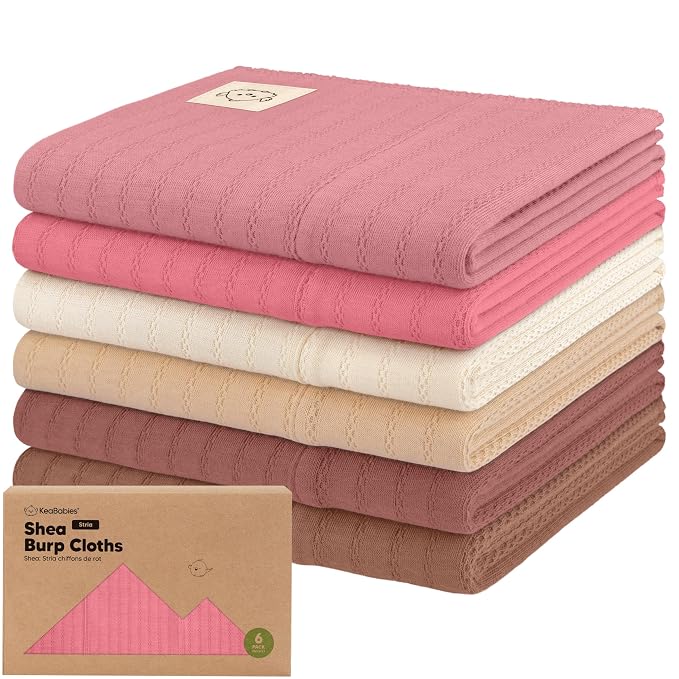 KeaBabies Organic Cotton Burp Cloths Baby Girl, Boy by KeaBabies