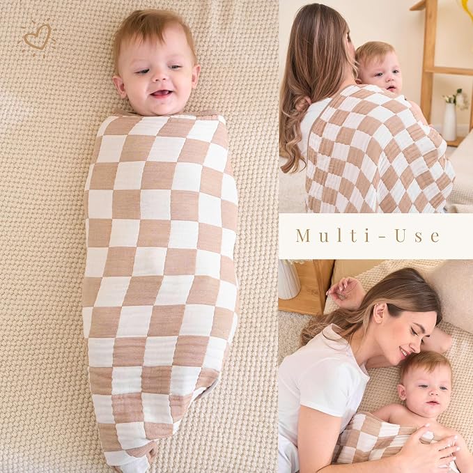 Ultra Soft Muslin Baby Blanket, A Versatile Swaddle and Bed Blanket - Image 4