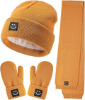 Baby Beanie Mittens Scarf Set, Toddler Kids Winter Hat and Thermal Gloves Neck by Hispeka
