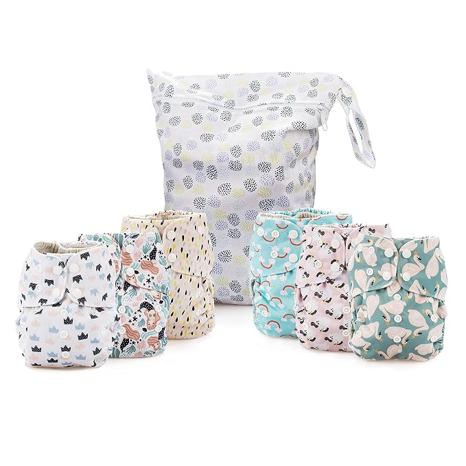 Simple Being Reusable Cloth Diapers- One Size Adjustable, Washable Soft by Simple+Being