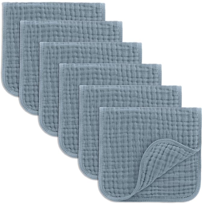 Comfy Cubs Muslin Burp Cloths 20" x 10", Ultra Absorbent 100% Cotton by ComfyCubs