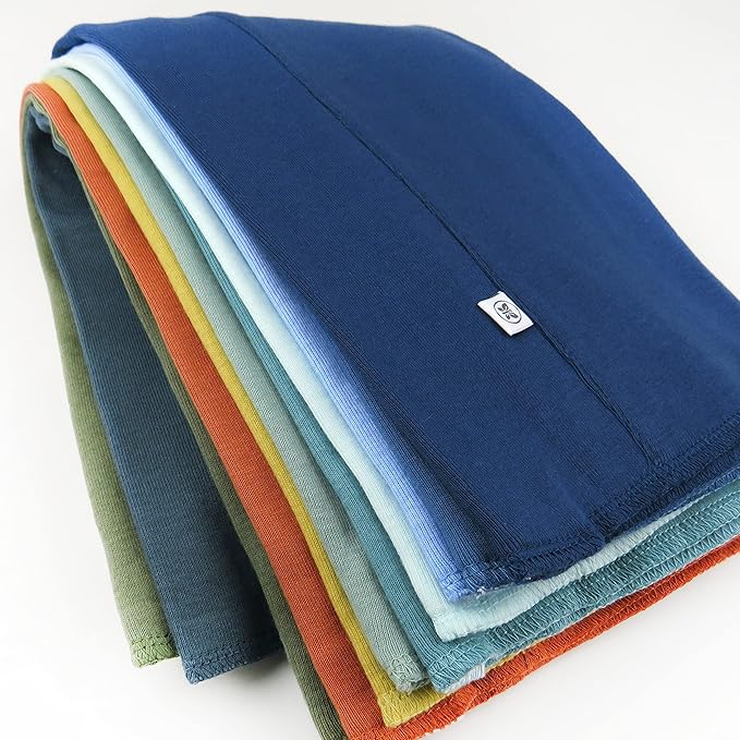 HonestBaby Baby Organic Cotton Knit Burp Cloths Multipack, 10 Pack Rainbow Gems by HonestBaby