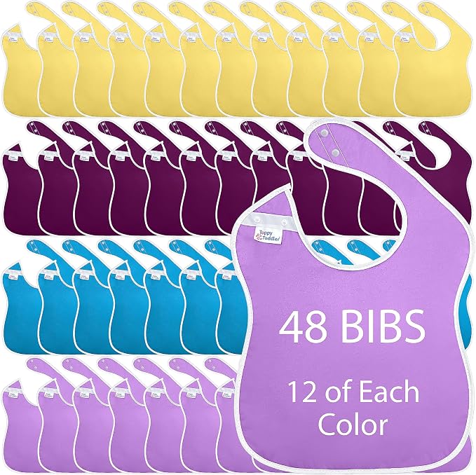 Large Waterproof Bibs Pastel Collection by ToppyToddlerUSA