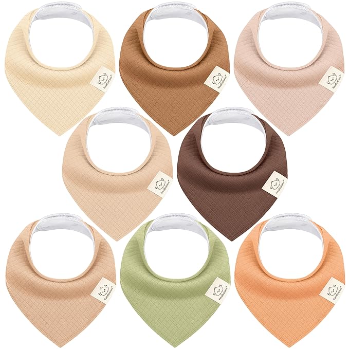 KeaBabies 8-Pack Bandana Bibs for Baby Girls, Boys by KeaBabies