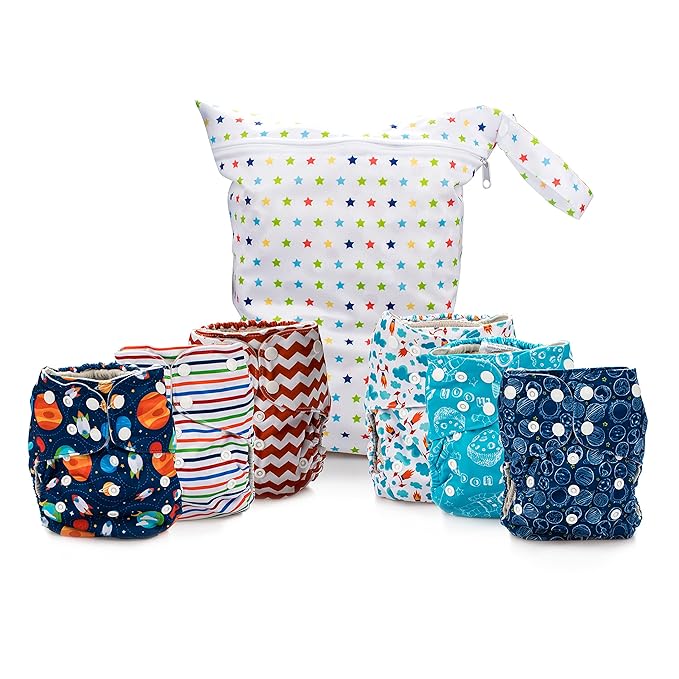 Simple Being Reusable Cloth Diapers, Double Gusset, One Size Adjustable by Simple+Being