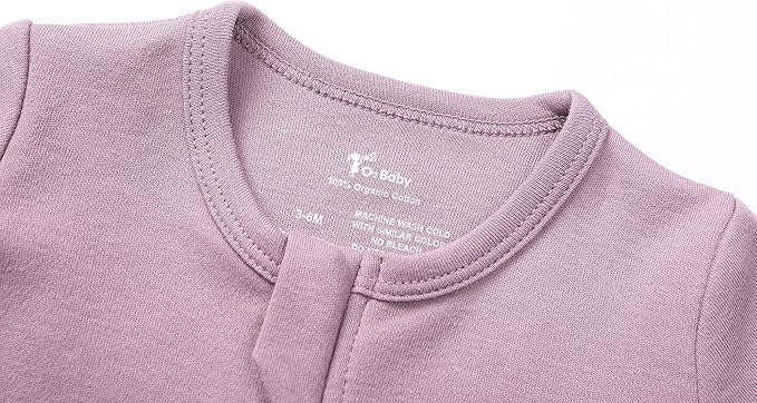 O2 BABY Baby Boys Girls Organic Cotton Zip-Front Sleeper Pajamas, Footed Sleep - Image 4