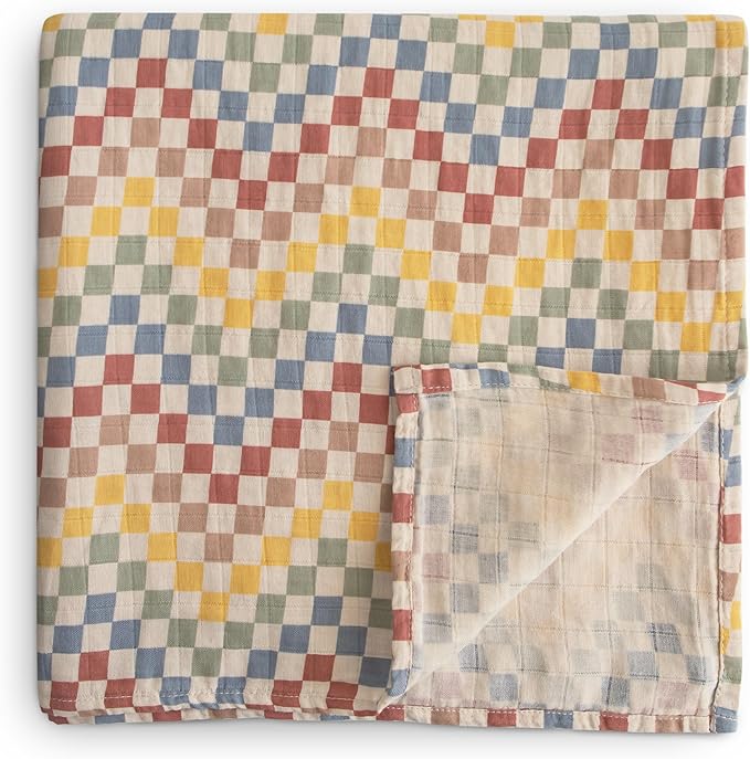 mushie Muslin Baby Swaddle Blanket | 100% Organic Cotton by mushie