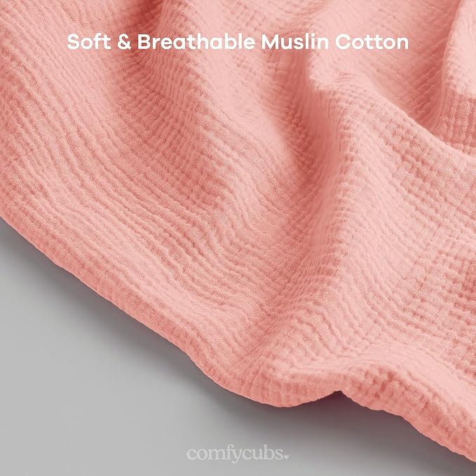 Comfy Cubs Muslin Nursing Cover, 100% Muslin Breastfeeding Cover - Image 4
