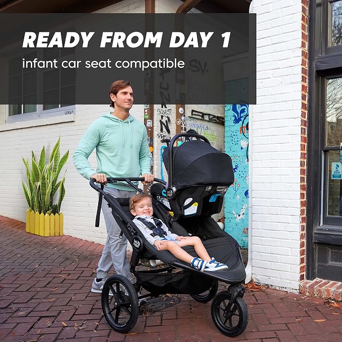 Baby Jogger Summit X3 Double Jogging Stroller Midnight Black Buggy - Image 4