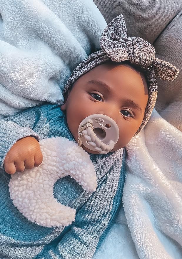 Itzy Ritzy Pacifier and Lovey Set; Detachable Plush Moon and Coordinating Toast - Image 6