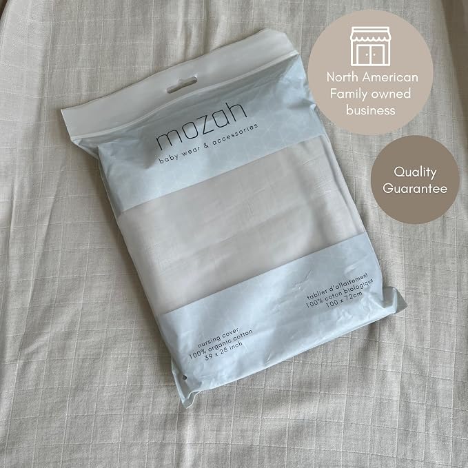 MOZAH 100% Organic Cotton Muslin Nursing Cover - Image 7
