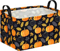 Rectangle Golden Pumpkin Gift Storage Home Shelf Storage Basket Organizer Box by Unknown