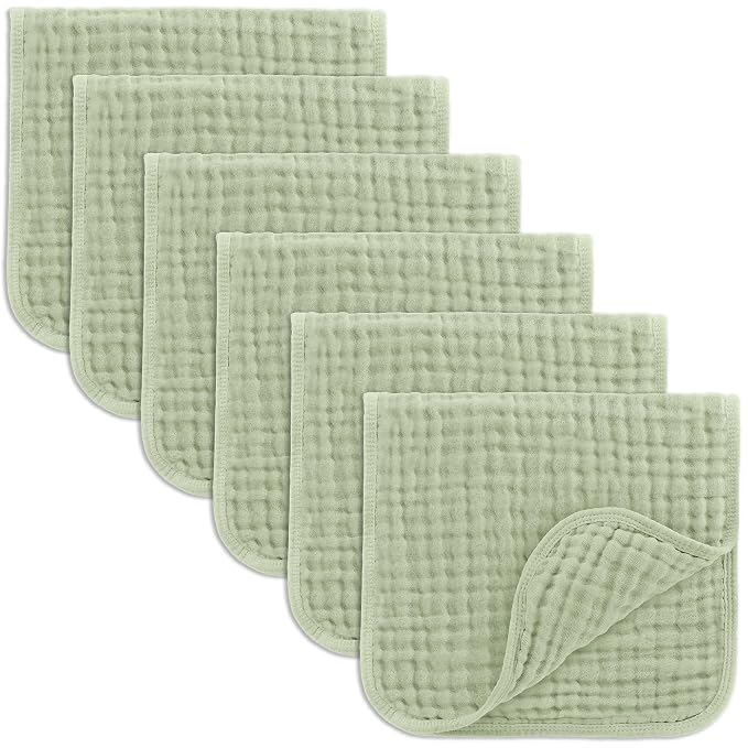 Comfy Cubs Muslin Burp Cloths 20" x 10", Ultra Absorbent 100% Cotton by ComfyCubs