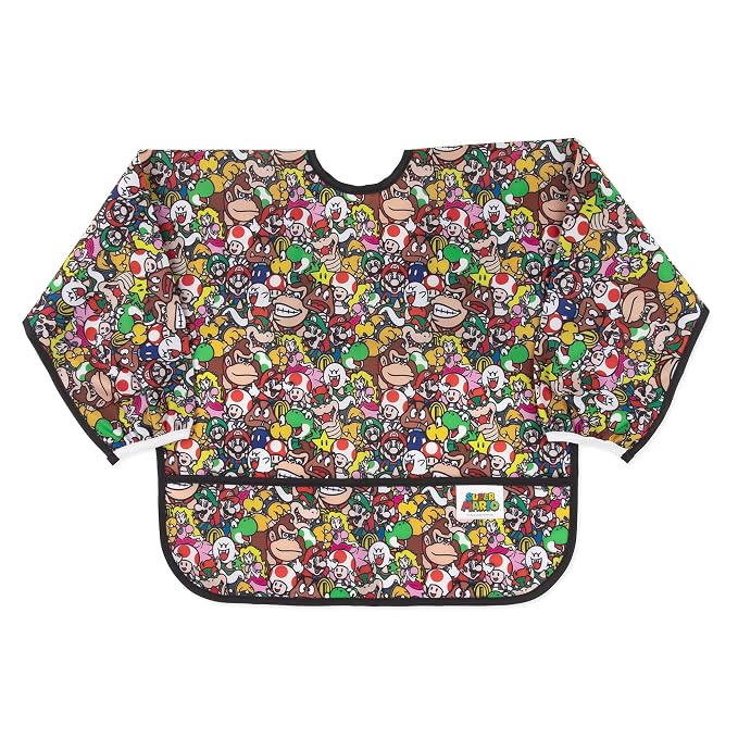 Bumkins Sleeved Bib for Girl or Boy, Baby and Toddler for 6-24 Mos, Essential by Bumkins
