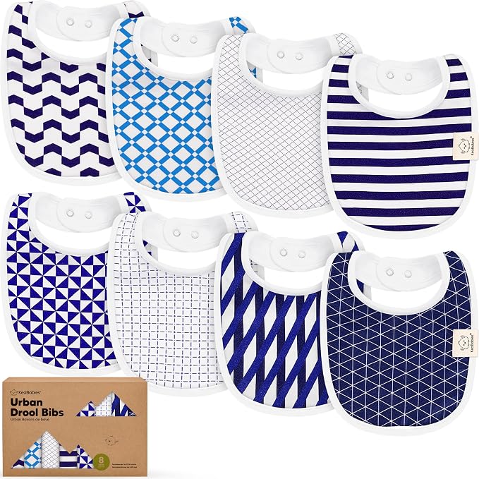 8-Pack Organic Baby Bibs for Boys, Girls by KeaBabies