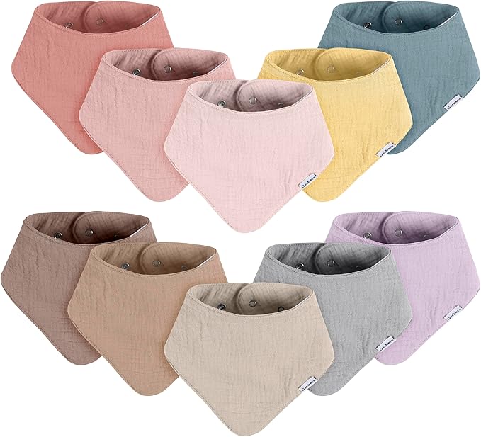 Gerber unisex-baby Muslin Bandana Bibs by Gerber