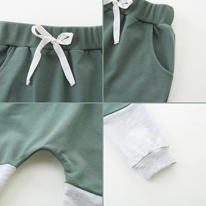 Baby Boy Outfits Short Long Sleeve Pants Clothes Set Spring Summer Hooded - Image 6