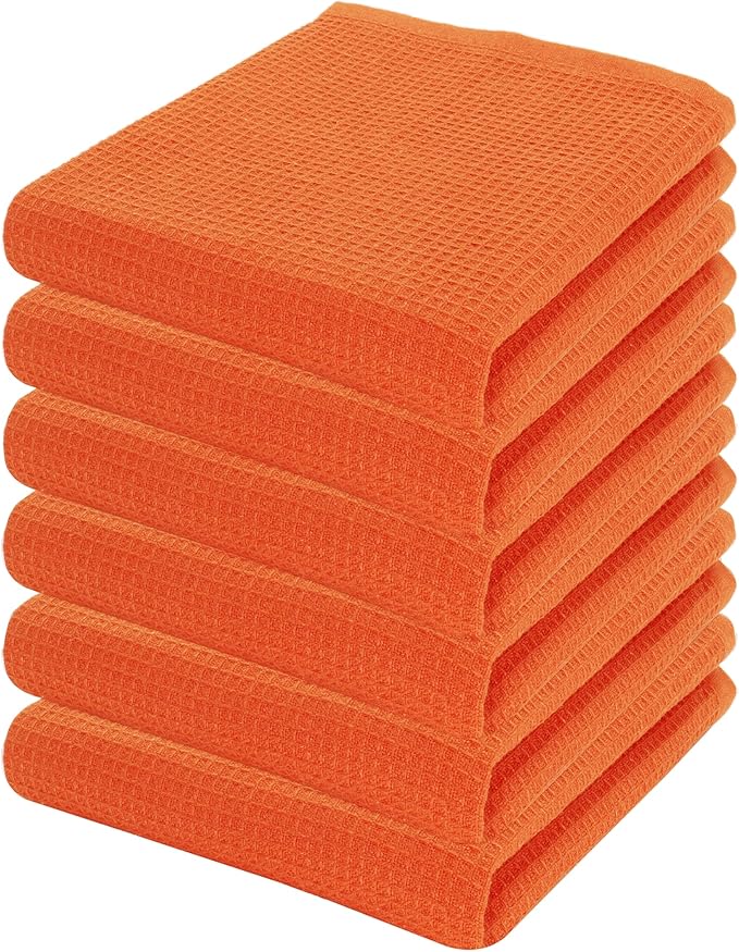 PurpleEssences Waffle Weave Kitchen Towel, 100% Cotton by PurpleEssences