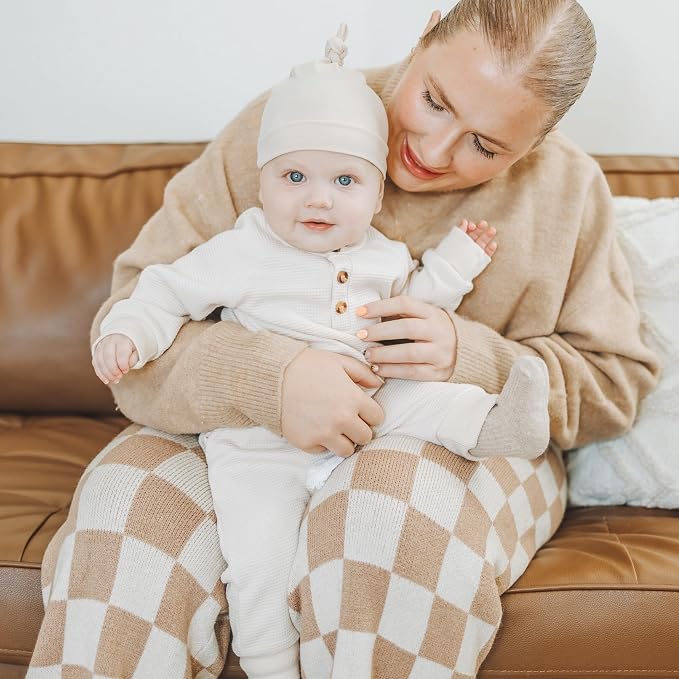 Konssy 6 Pack Baby Newborn Hats Set Knot Beanie Hats Soft - Image 5