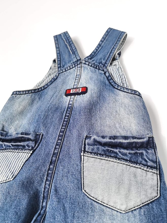 KIDSCOOL SPACE Baby Little Kids Cute Denim Embroidered Fashion Jean Overalls - Image 5