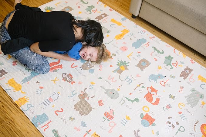 Baby Care Play Mat 82'' x 55'' Original One-Piece Reversible Rollable - Image 6