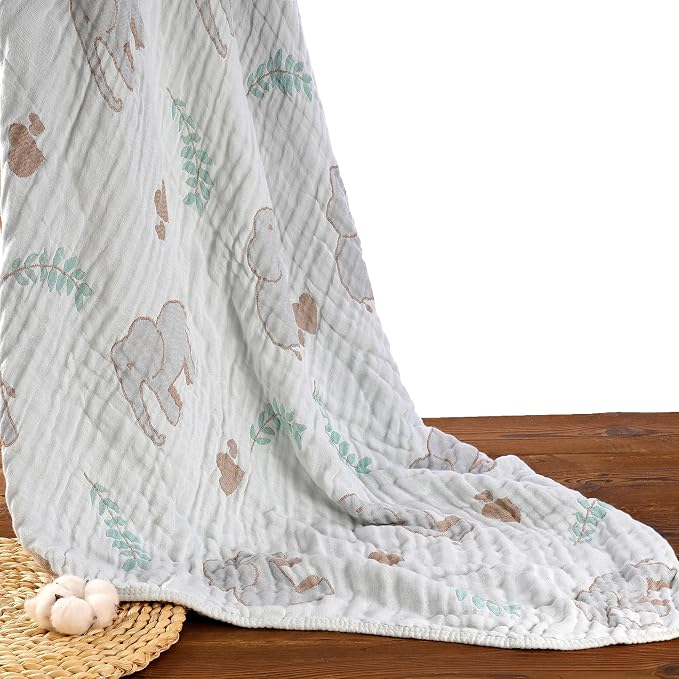Ultra Soft Muslin Baby Blanket, A Versatile Swaddle and Bed Blanket - Image 7