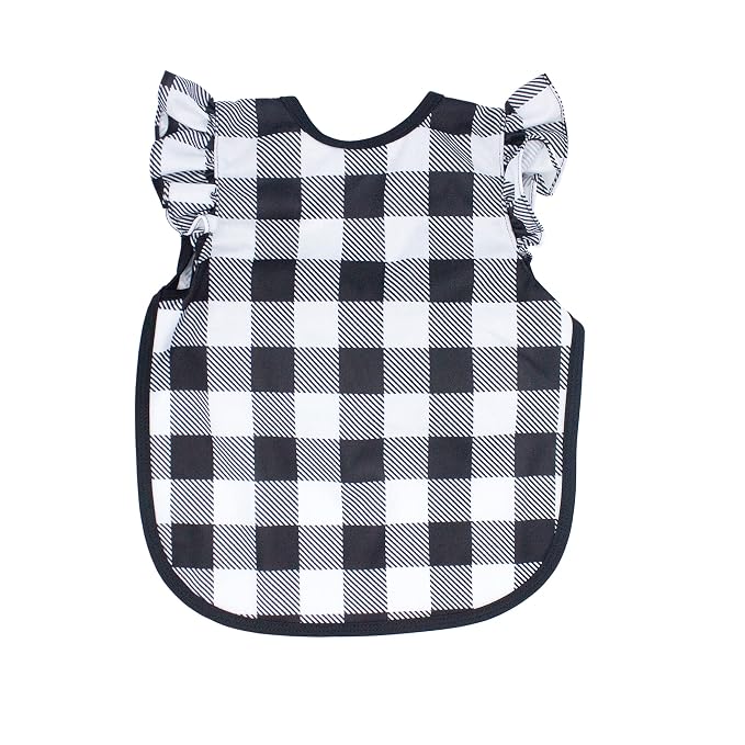 BapronBaby Flutter White Buffalo Plaid Bapron by BapronBaby