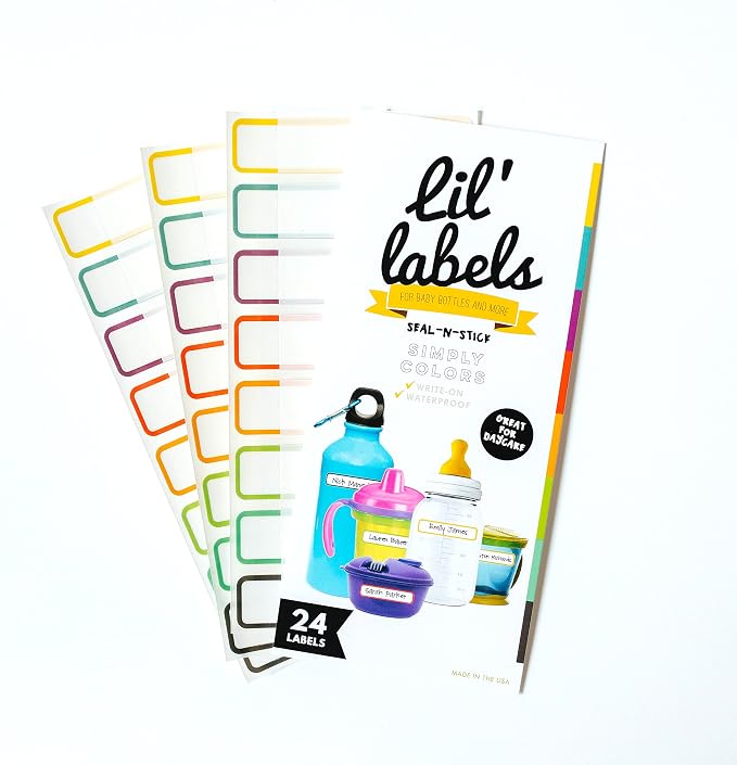 Removeable, Write-On Food Bottle Labels, Self-Laminating, Freezer Safe - Image 2
