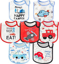 7Pcs Cotton Waterproof Baby Bibs Hook Loop Closure Newborn Bib Keepsake Baby by 2ooya