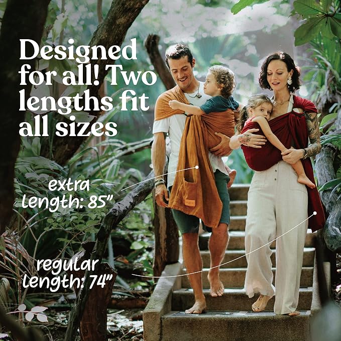 Nalakai Luxury Ring Sling Baby Carrier, Soft Linen Blend Baby Sling, Baby Wrap - Image 9