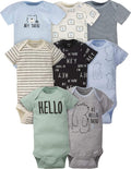 Gerber unisex-baby 8-pack Short Sleeve Onesies Bodysuits by Gerber