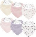 Susurration Muslin Baby Drool Bibs 6Pack Soft Triangular Adjustable Baby by Susurration