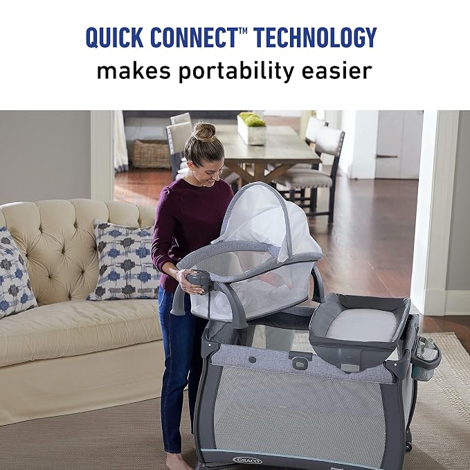 Graco Pack ’n Play Quick Connect Playard, Portable Bassinet - Image 2