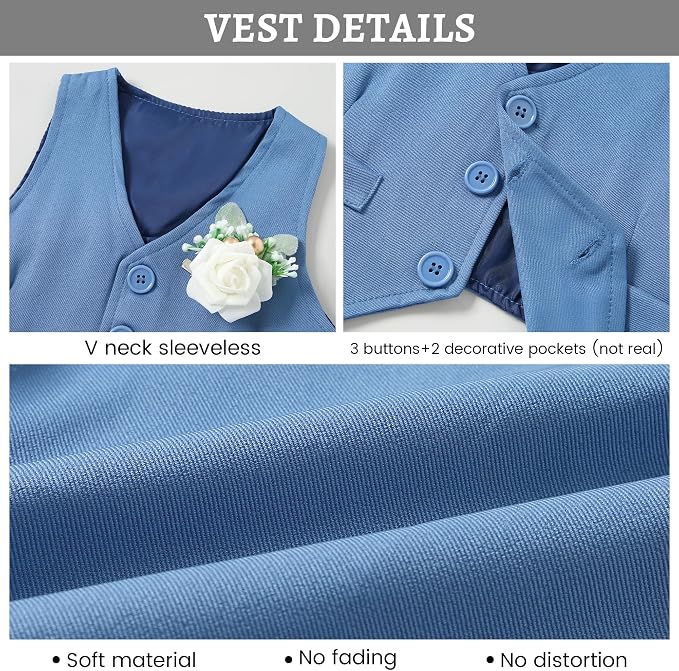 SANMIO Baby Boy Clothes Suits Infant Gentleman Outfit Collared Dress - Image 7