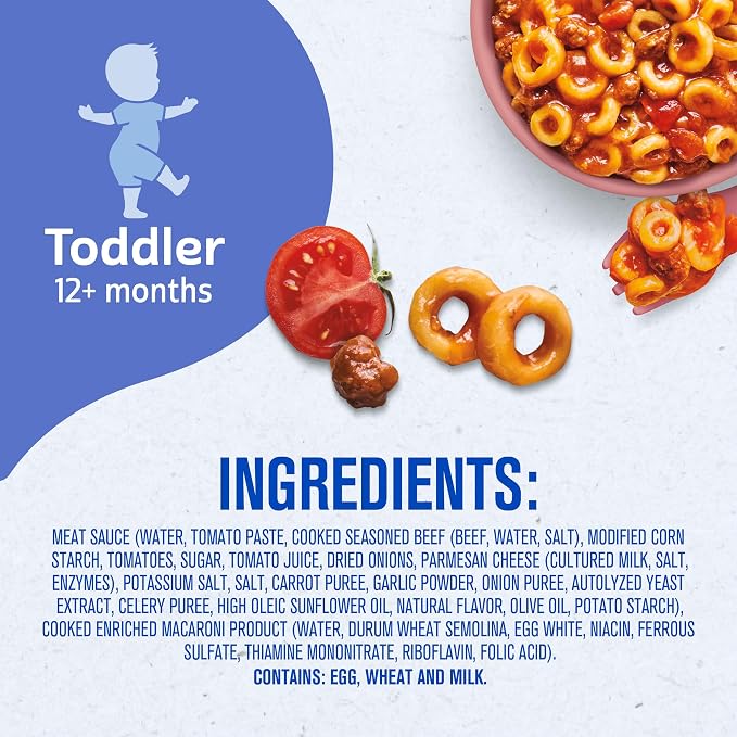 Gerber Toddler Food, Spaghetti Rings in Meat Sauce, Mealtime - Image 9