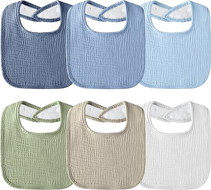 Muslin Baby Bibs Cotton Baby Drool Bandana Bibs by Kewlife+gift