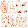Zainpe 6Pcs Snap Muslin Cotton Bibs by Zainpe
