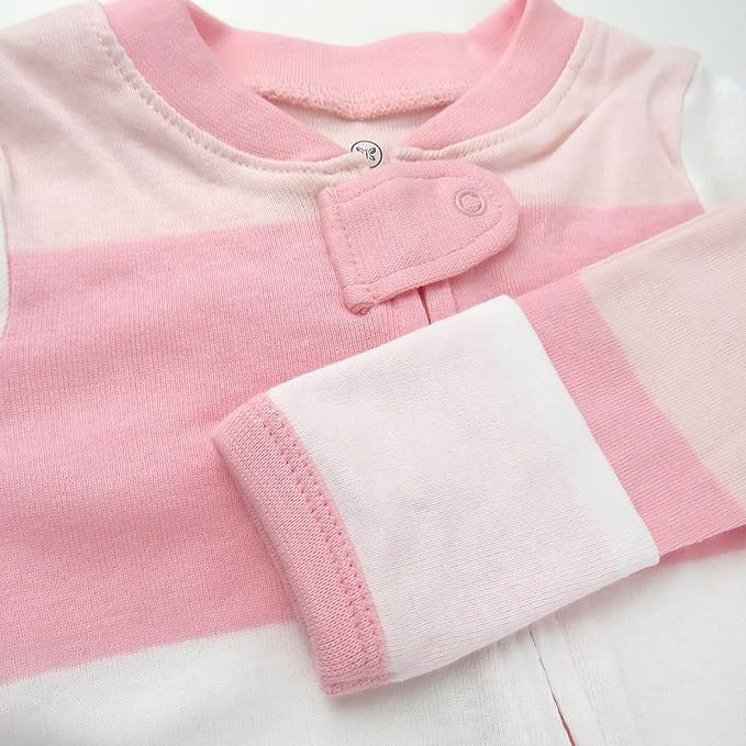 HonestBaby Sleep and Play Footed Pajamas One-Piece Sleeper Jumpsuit Zip-Front - Image 2