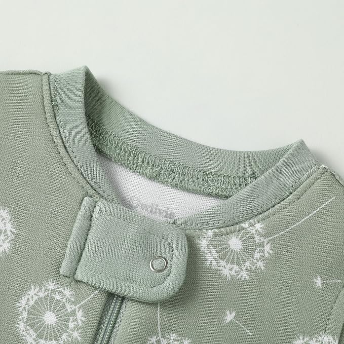 Owlivia Organic Cotton Baby Boy Girl Zip up Sleep 'N Play Pjs, Long Sleeve - Image 3