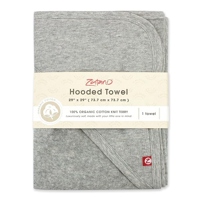 Zutano Hooded Baby Towels, Organic Cotton Baby Bath Towel, Ultra Soft and - Image 2